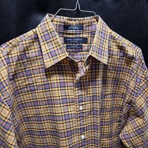 Daniel Cremieux Classics Plaid Button Down Shirt Sz L Fine Italian Fabric Preppy
